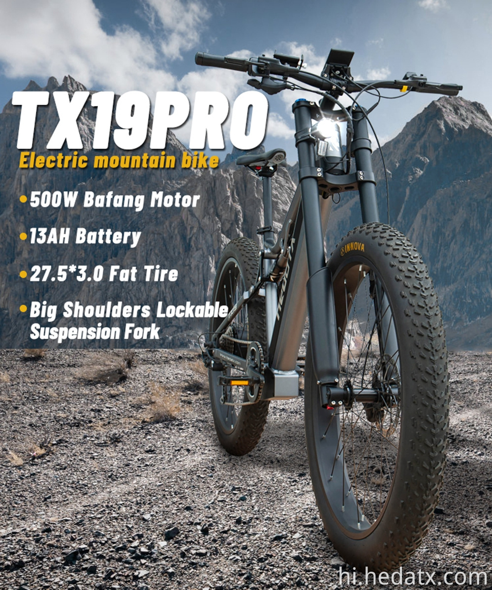 Electric Fat Tire Bike With Battery